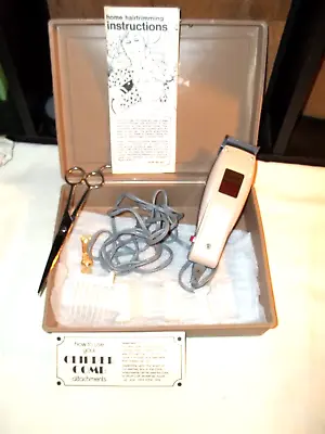 Vintage Raycine Electric Hair Trimming Kit Oster Clipper Combs + Scissors • $4.99