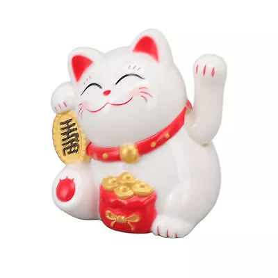 Chinese Cat Decoration Plastic Chinese Lucky Cat Vivid Expression Solar Waving • $24.96