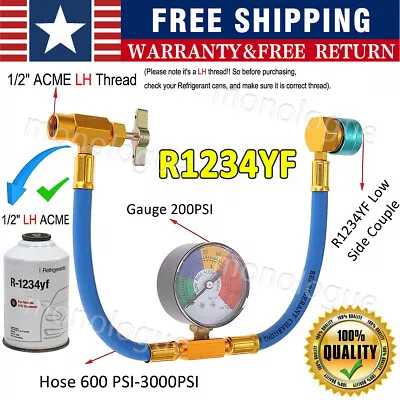 Self-Sealing 134 A/ 1234 Yf A/C Can Tap Gauge Hose Recharge AC Conditioning • $15.99