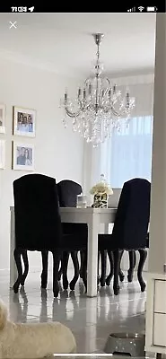 $900 • Buy Velvet Dining Chairs X 6 (Domayne Furniture)