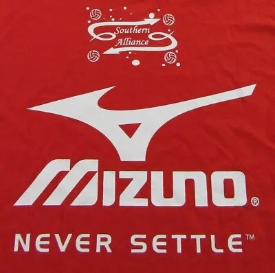 MIZUNO Southern Alliance Massachusetts Girls Volleyball Red SS T Shirt Size L • $23.99