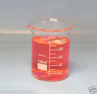 3 Beakers 100mL 100 ML Ml Griffin Graduated Borosilicate Glass Lab Measuring New • $11.80