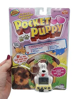 Vintage 90s Pocket Puppy Interactive Virtual Pet Toy Cool Tec Key Chain Dog New  • $69.99