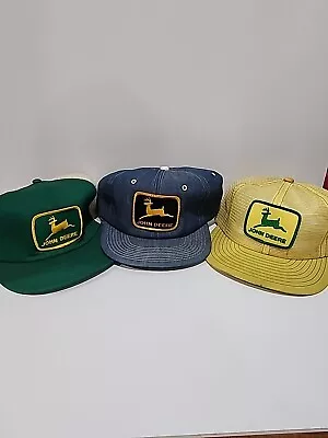 VTG Rare John Deere K-Products  Mesh Snapback Trucker Farmer Hat/Cap USA • $20.50