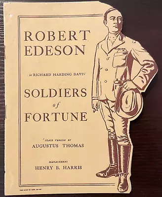 Vintage Theatre Souvenir Program For Robert Edeson In Soldiers Of Fortune • $15