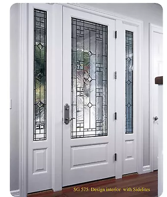 Beautiful Interior 3/4 Glass Heritage Doors  With Sidelights  Design 575  • $4445