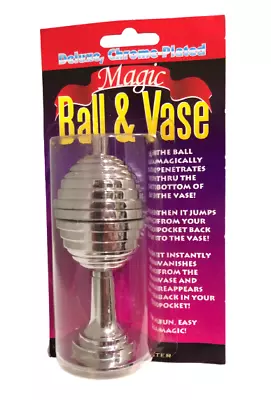 Deluxe 4  BALL AND VASE Set Magic Trick & Beginner Silver Plastic Toy Vanishing • $9.79