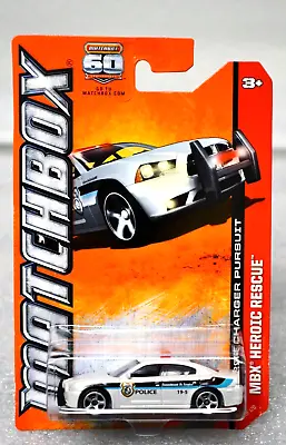 2013 Matchbox / #64 Dodge Charger Pursuit / White / MBX Heroic Rescue • $9.99