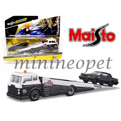 MAISTO 15055-21C ELITE TRANSPORT RAMP TRUCK With 1987 BUICK GRAND NATIONAL 1/64 • $8.80