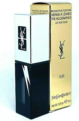  Yves Saint Laurent Vernis A Levres The Holographics Glossy Stain 508 Holo Black • £14.99