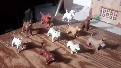 50s Marx PET SHOP DOG Complete Set Animals Figures Dollhouse Playset • $32