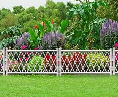 Fence Garden Fencing Lawn Edging Home Tree Picket Fence Panel Barrier 2 Colours • £34.98