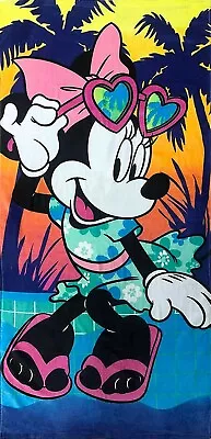 Minnie Mouse Vacation Kids Beach Towel Measures 28 X 58 Inches • $16.95