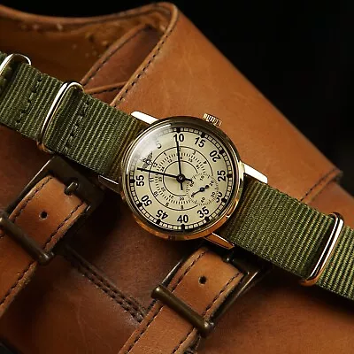 NEW! Vintage Restored Ussr Mens Wrist Watch ZIM Pobeda - Aviation Soviet Watch • $135