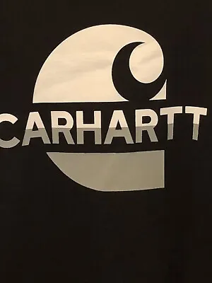 Carhartt Shirt Mens L Black Graphic Spell Out Workwear Outdoor Chore NEW! • $20.93