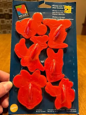 Disney Mickey Mouse & Friends 6-pc Cookie Cutter Set Vintage Wilton 1996 Sealed • $10