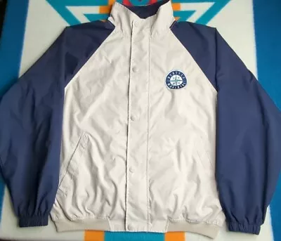 Vintage Seattle Mariners Mirage Jacket Full Zip Embroidered Neck Griffey Large • $89.91