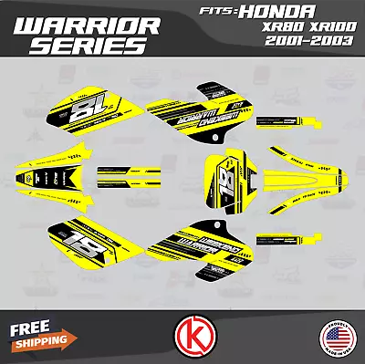 Graphics Kit For HONDA XR80 XR100 (2001-2003) Warrior Series - Yellow • $59.99