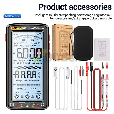 Smart LCD Digital Multimeter 6000 Count AC/DC Voltage Tester Resistance Meter US • $31.99