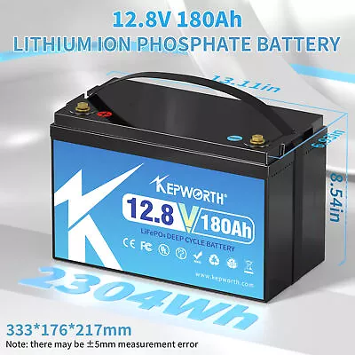 12V 180Ah Lithium Battery LiFePO4 BMS 15000+ Deep Cycle Solar Trolling Motor RV • $249