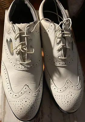 Foot Joy Dryjoy Golf Cleats White  Mens Size 10 M Used Shoes • $19.99