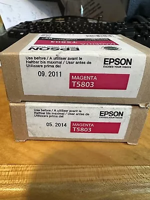 T5803 Epson Genuine Ink Magenta 3800 Stylus Pro  Genuine Dates 2011 & 2014 • $19.99