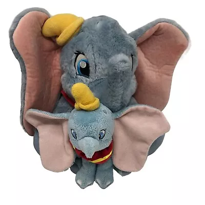 Walt Disney Parks Mrs Jumbo 11  And Dumbo 7.5  Plush Yellow Hat Red Collar • $49.95