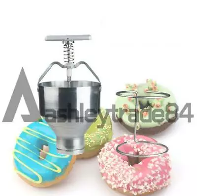 Manual Donut Depositor Medu Vada Dropper Plunger Dough Batter Dispenser Hopper • $142.83