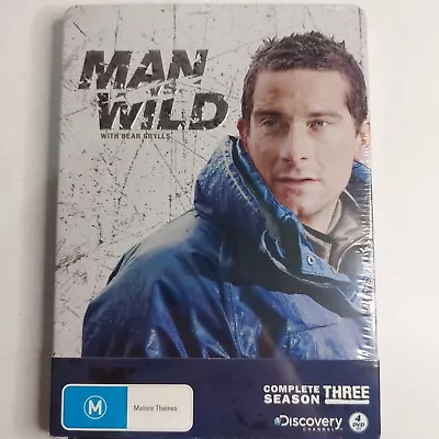 Man Vs Wild: Season 3 DVD (Region 4) SteelBook Bear Grylls Factory Sealed • $10.43