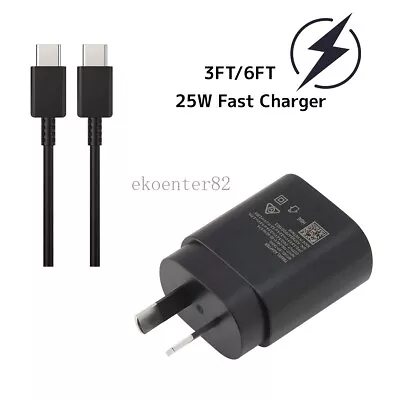 3FT/6FT 25W Spuer Fast Wall Charger Set For Samsung Galaxy Note 20/S21/S22/S23 • $16.48