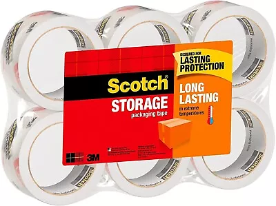 Scotch 3M Storage Packing Tape 6 Rolls Heavy Duty Shipping Packaging Moving New. • $19.90