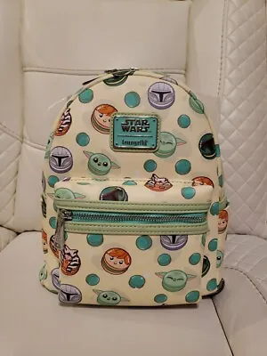 Loungefly Star Wars Macaron Characters Allover Print Mini Backpack Set - NWT • $81.89