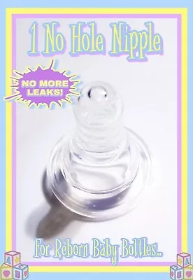 £1.22 • Buy 1 Standard Size Universal No Hole Nipple For Reborn Baby Bottles! 