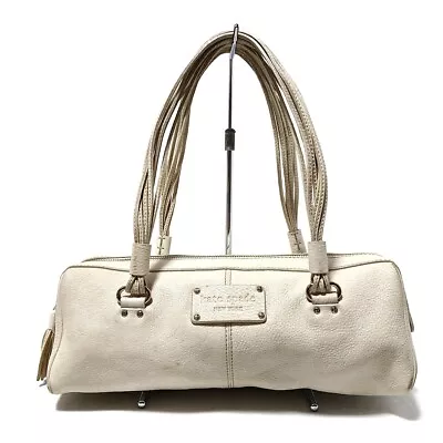 Auth Kate Spade - Cream Leather Shoulder Bag • £91.60