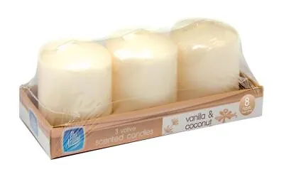 3x Pan Aroma Vanila & Coconut Fresh Votive Candles 8 Hours Long Votive Candles • £6.89