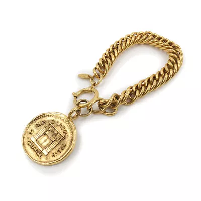CHANEL 31 RUE CAMBON Chain Bracelet Coin Gold Vintage Accessory 90117950 • $933.30