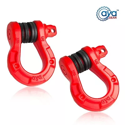 AYA Gear 3/4  Premium D-Rings Shackle 2PK|66000 Lbs Break Strength W/ 7/8  Pin • $39.99