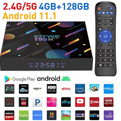 2024 NEW Smart Android 11.1 TV Box 6K HD WIFI Quad Core Media Stream Player US • $35.39