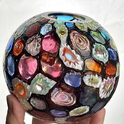 Murrine Millefiori Art Glass Vase / Rose Bowl • $147.50