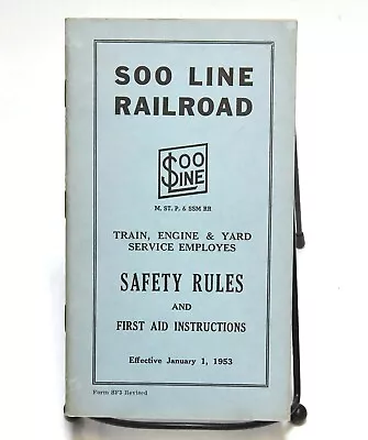 Vintage 1953 Soo Line Railroad Company Safety Rules And First Aid Instructions • $19.99