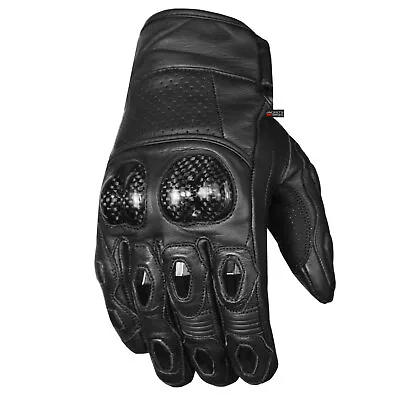 Men's Premium Cowhide Leather Motorcycle Gloves Cruising Riding Street Racing • $23.99