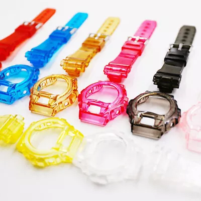 Silicone Band Case For Casioak DW6900/6600/6930/3230 Transparent WatchStrap Case • $16.80