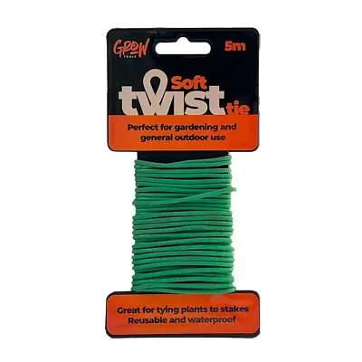 Plant Twine Green Soft Flexible Bendy Garden Support Wire Cable Twist Tie 5m • £2.49