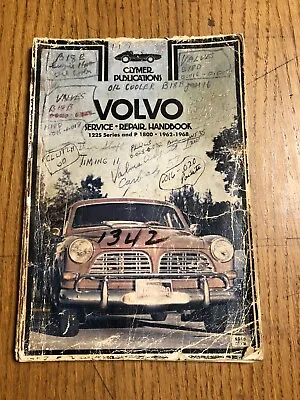 Volvo 122S P-1800 1962-1968 Shop Service Repair Manual Engine Guide 95 PARTCIAL • $19.99