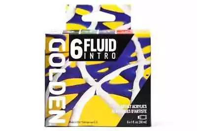 Golden Fluid Artists Professional Acrylic Paint : Intro Set 6 X 30ml : 0000060-0 • £39.99