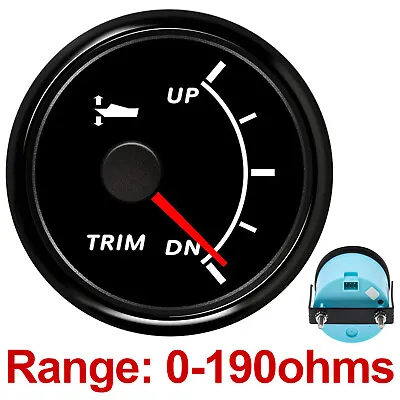 Boat Trim Gauge Kit 52mm UP-DN Marine Boat Trim Gauge 0-190ohm Trim Tilt Indicat • $20.69