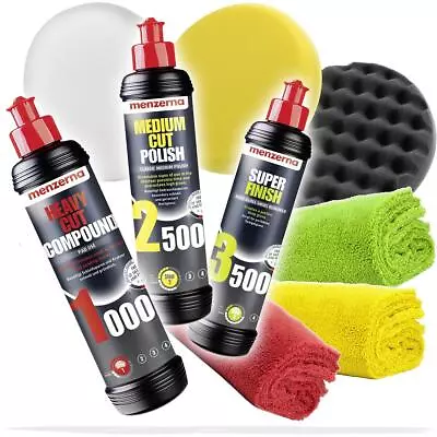 Menzerna Self Polishing Heavy Cut Compound 1000 250ml 1000 + 2500 + 3500 Microfiber • $50.85