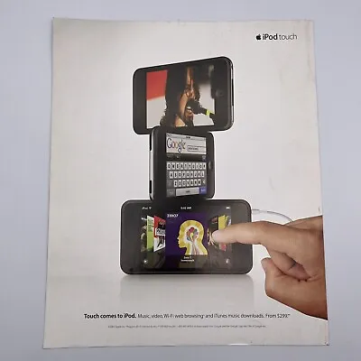 Apple IPod Touch 2007 Promo Print Ad 9 X11  Zero7 ADVERT ONLY • $9.25