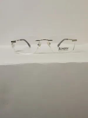 Technolite Clear TFD6001 GM Rectangular Mens Rimless Eyeglasses 54-18-140 Silver • $40