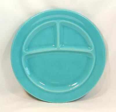METLOX Poppytrail Turquoise GRILL PLATE California Pottery Divided Compartment • $22.95